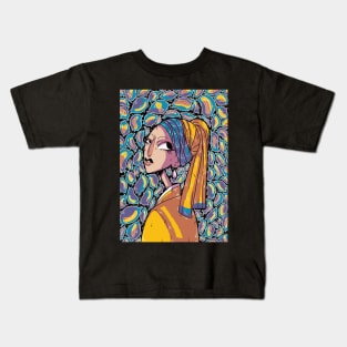 Girl with the Pearl Earring Kids T-Shirt